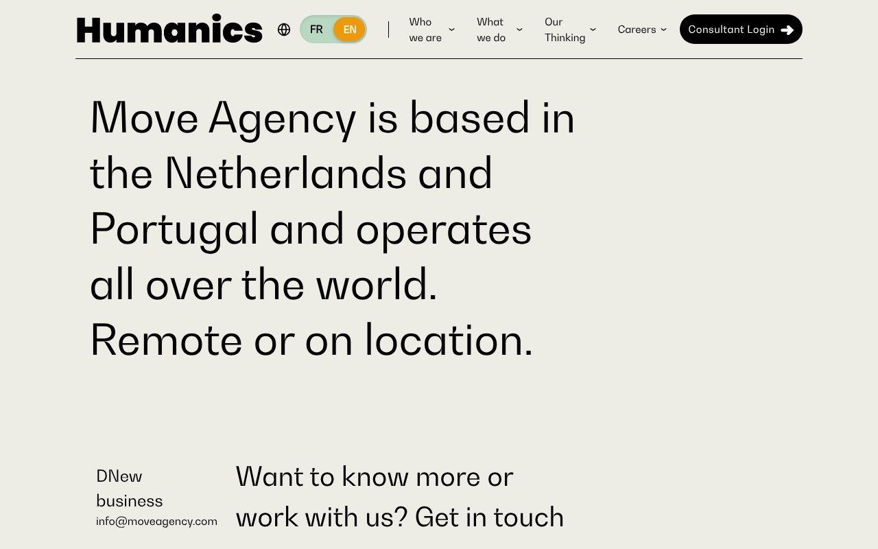 Screenshot of humanicsgroup.com