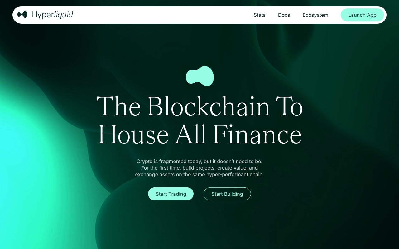 Screenshot of hyperliquid.xyz