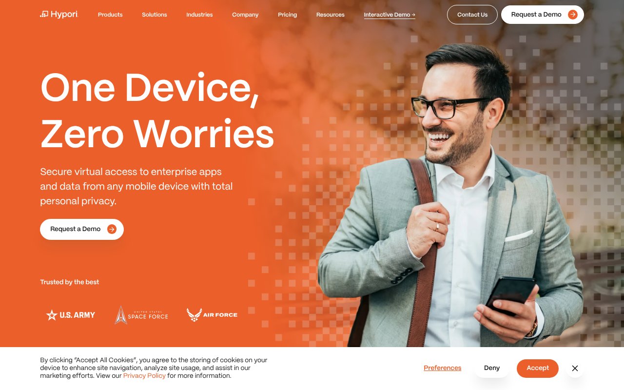 Screenshot of hypori.com