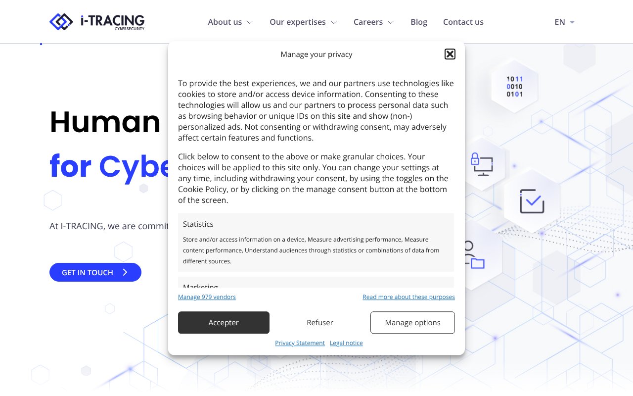 Screenshot of i-tracing.com