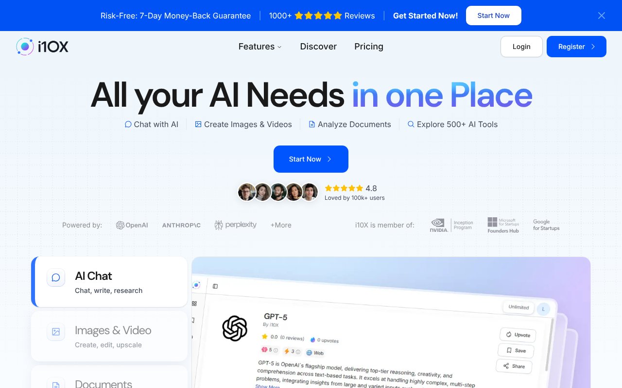 Screenshot of i10x.ai