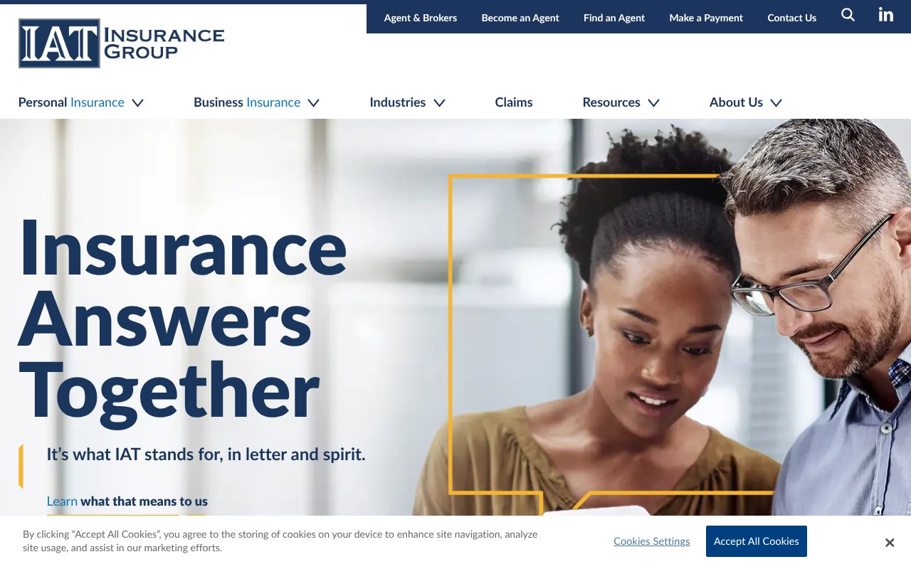 Screenshot of iatinsurancegroup.com