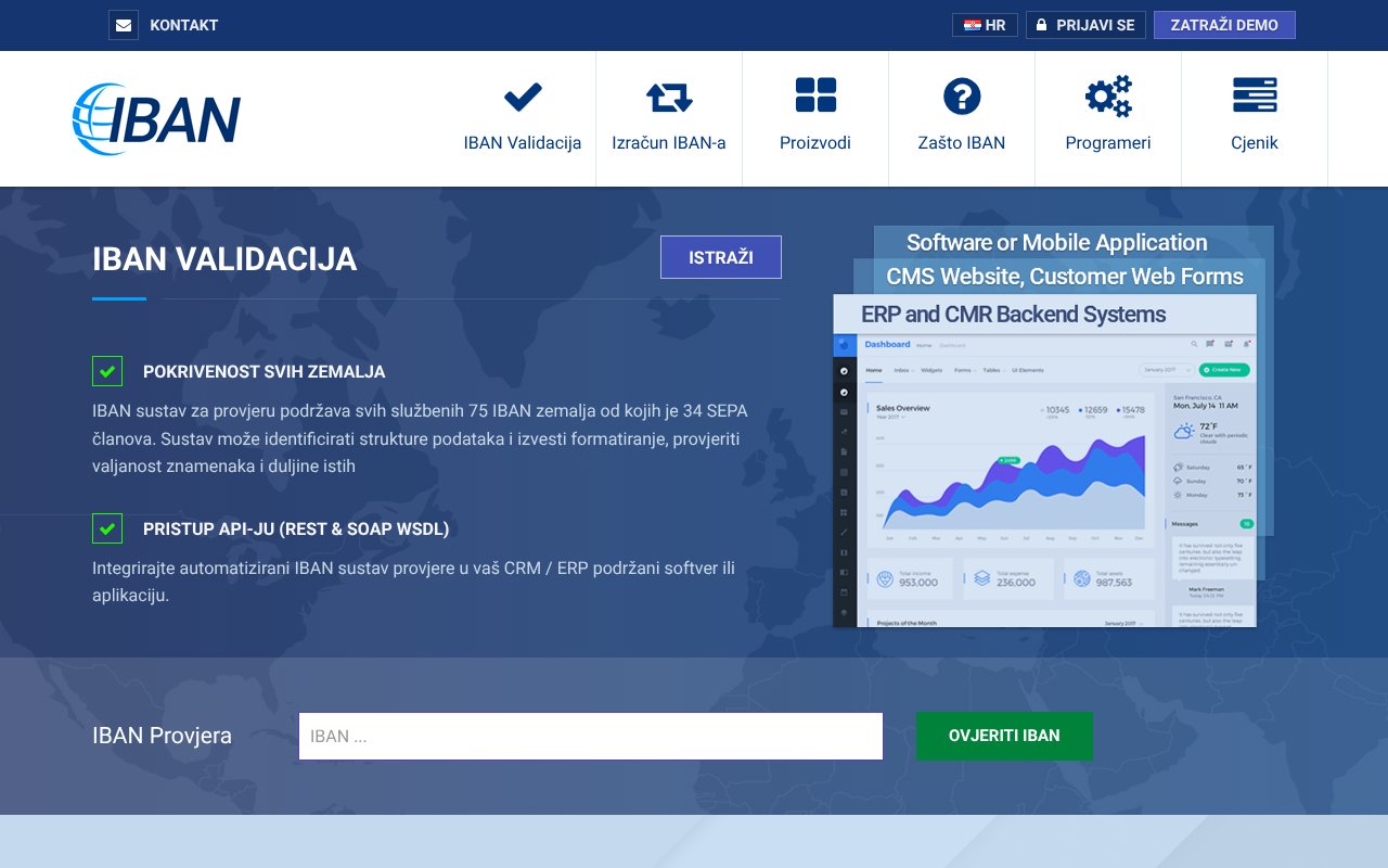 Screenshot of iban.hr