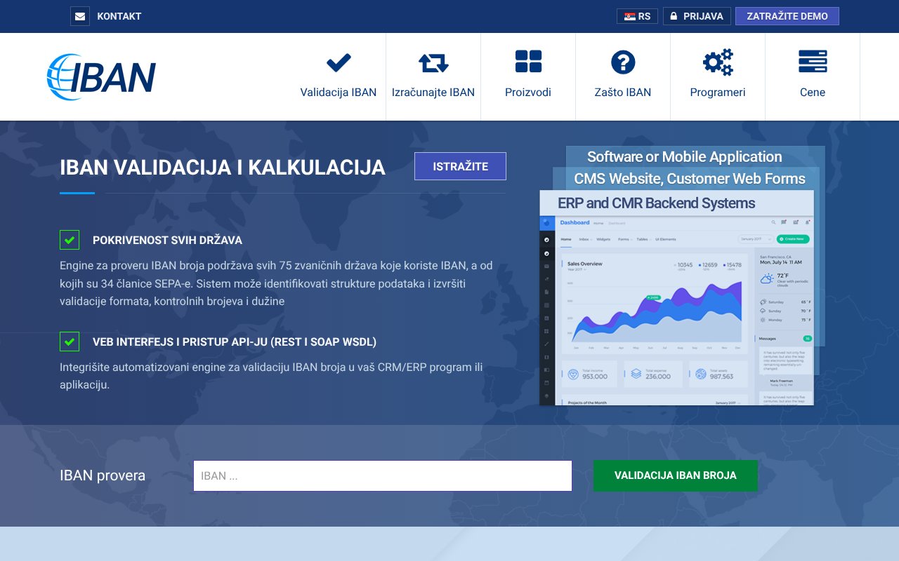 Screenshot of iban.rs