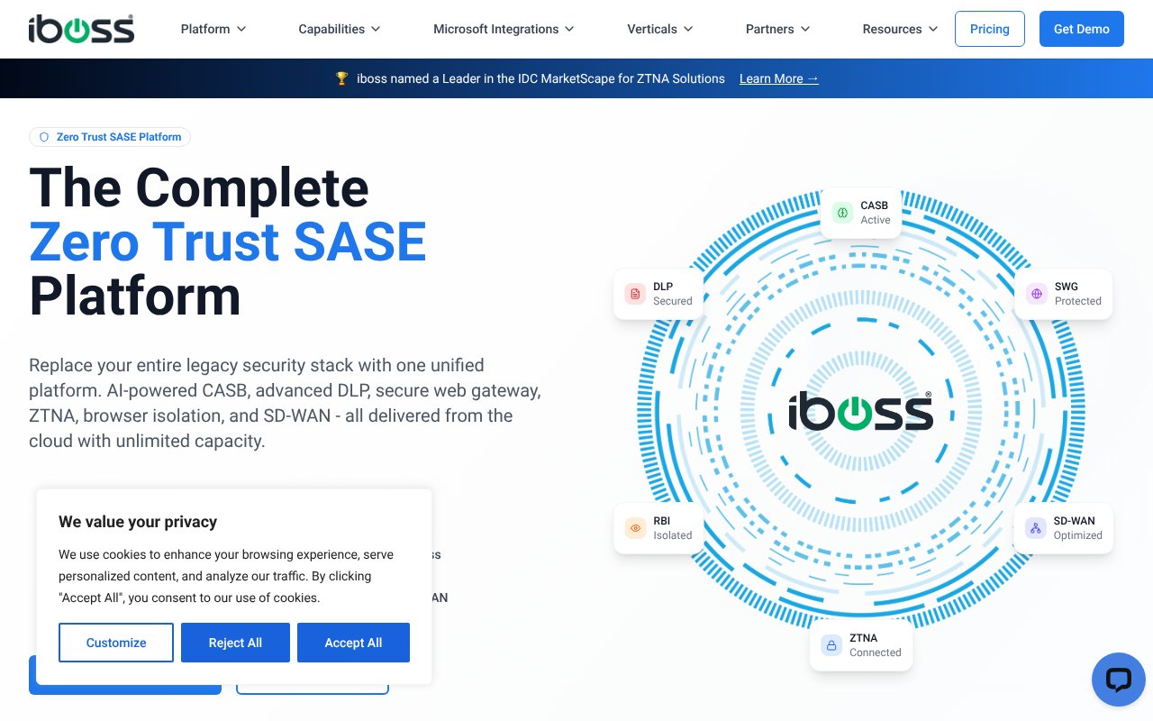 Screenshot of iboss.com