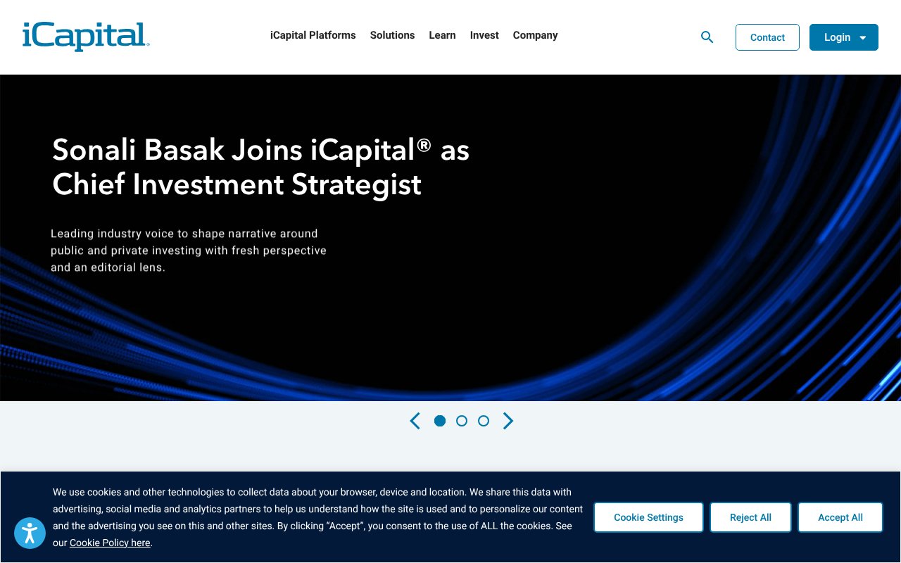 Screenshot of icapital.com