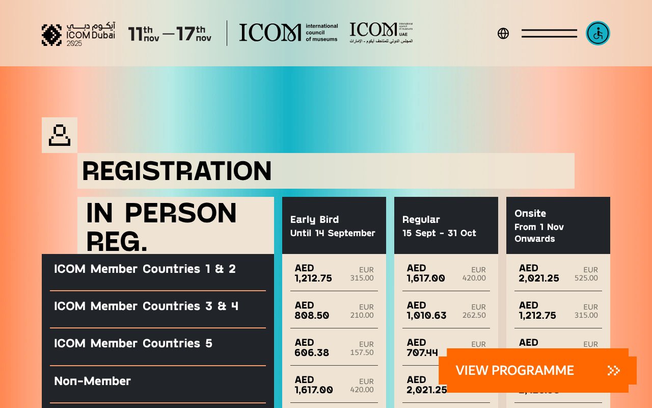 Screenshot of icom.museum