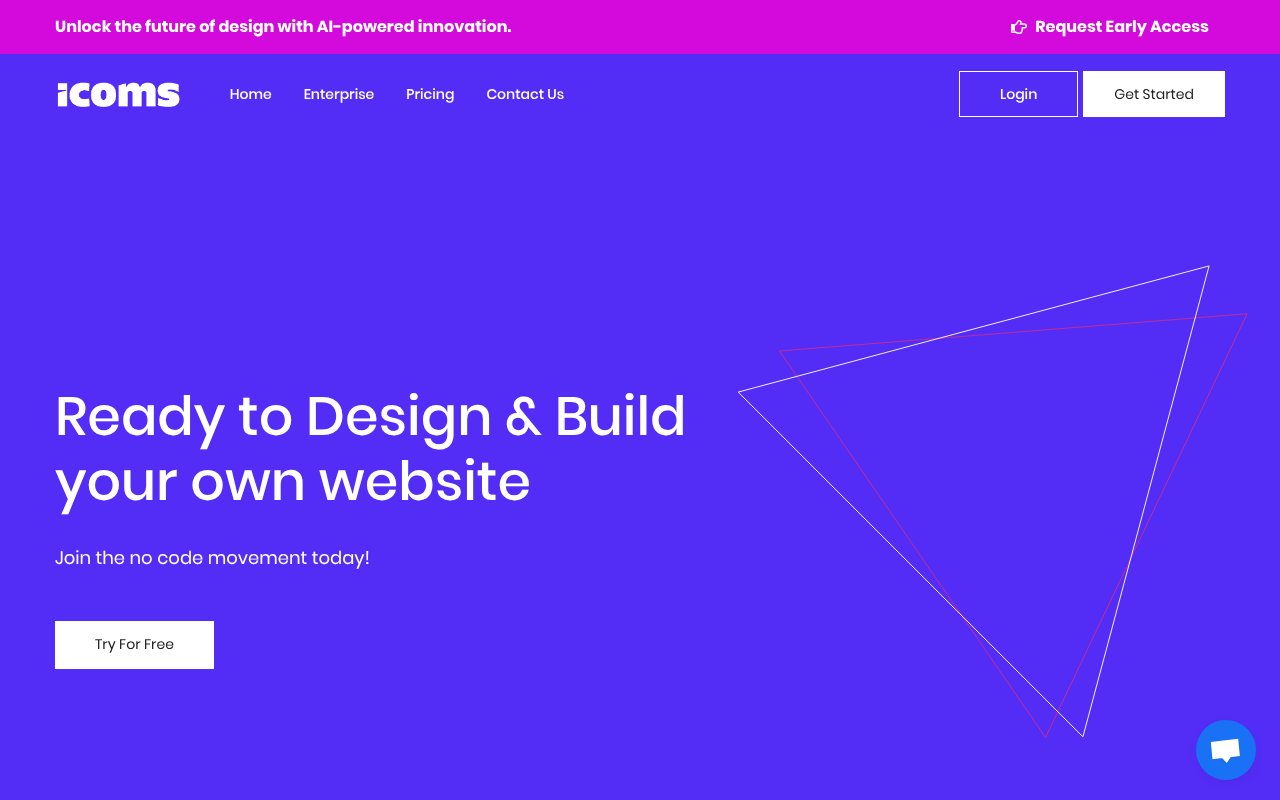 Screenshot of icoms.com