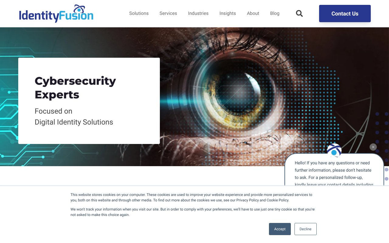 Screenshot of identityfusion.com