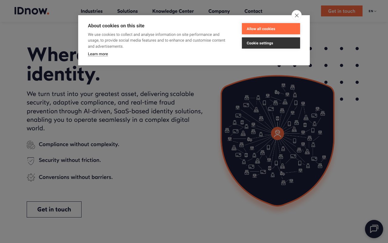 Screenshot of idnow.io