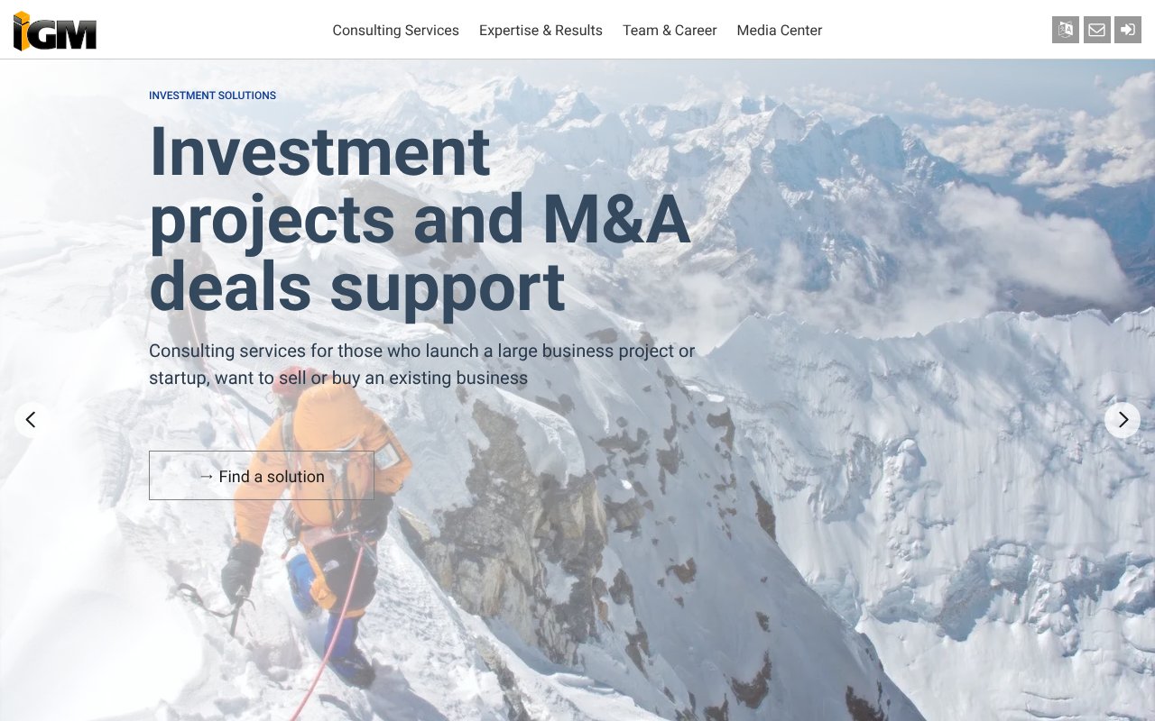 Screenshot of igmglobal.com