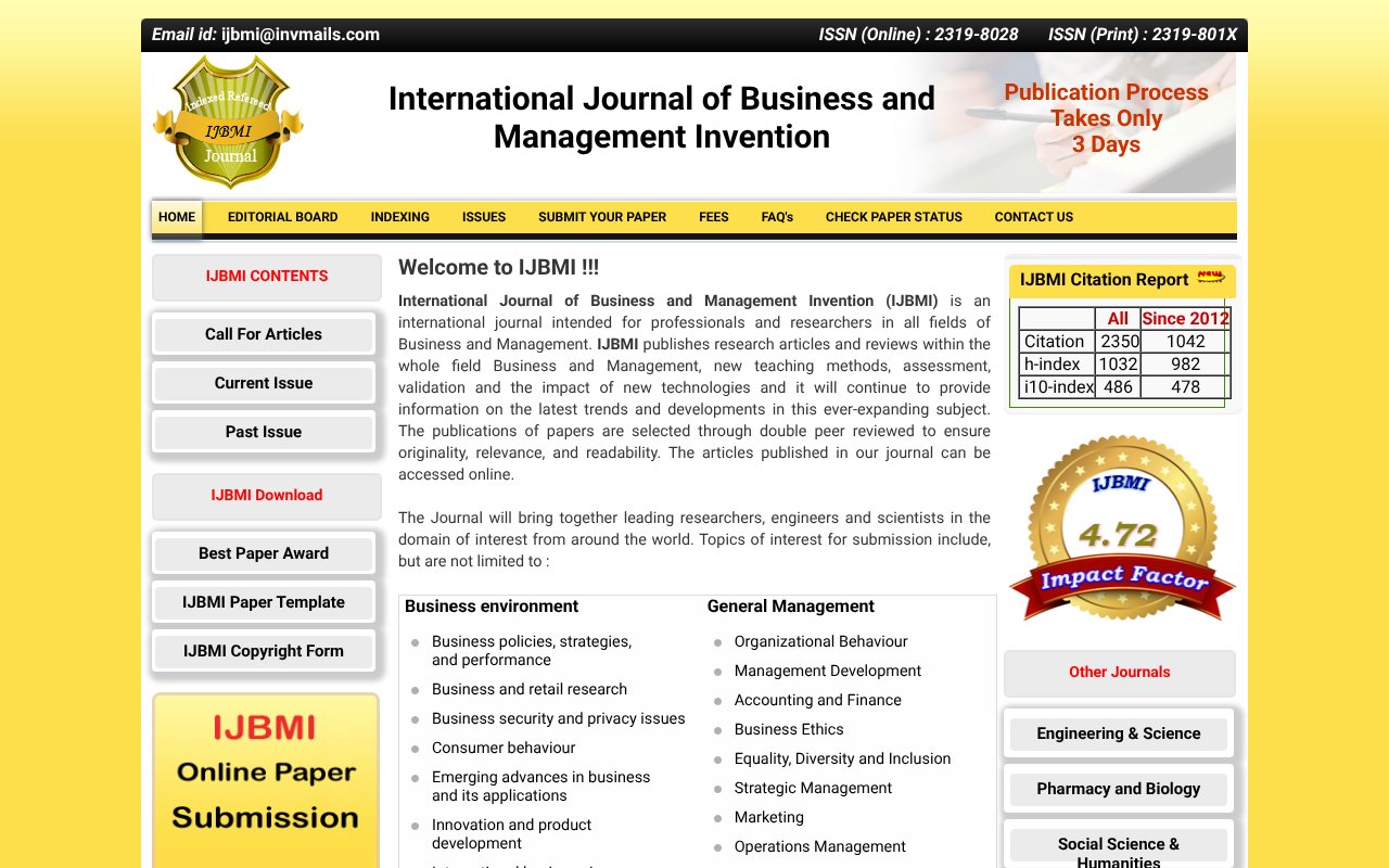 Screenshot of ijbmi.org