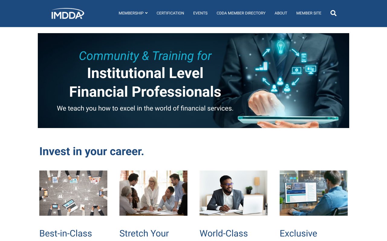 Screenshot of imdda.org