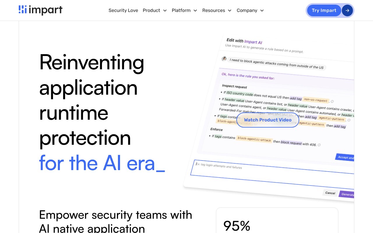 Screenshot of impart.security
