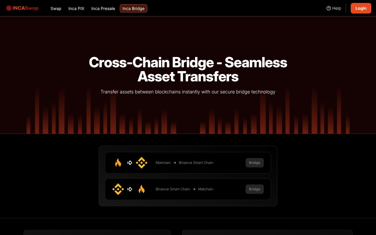 Screenshot of incaswap.com