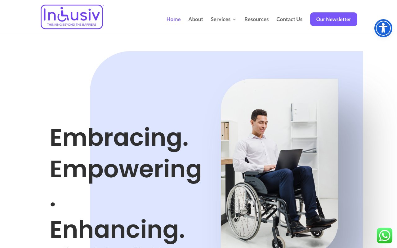 Screenshot of inclusiv.in