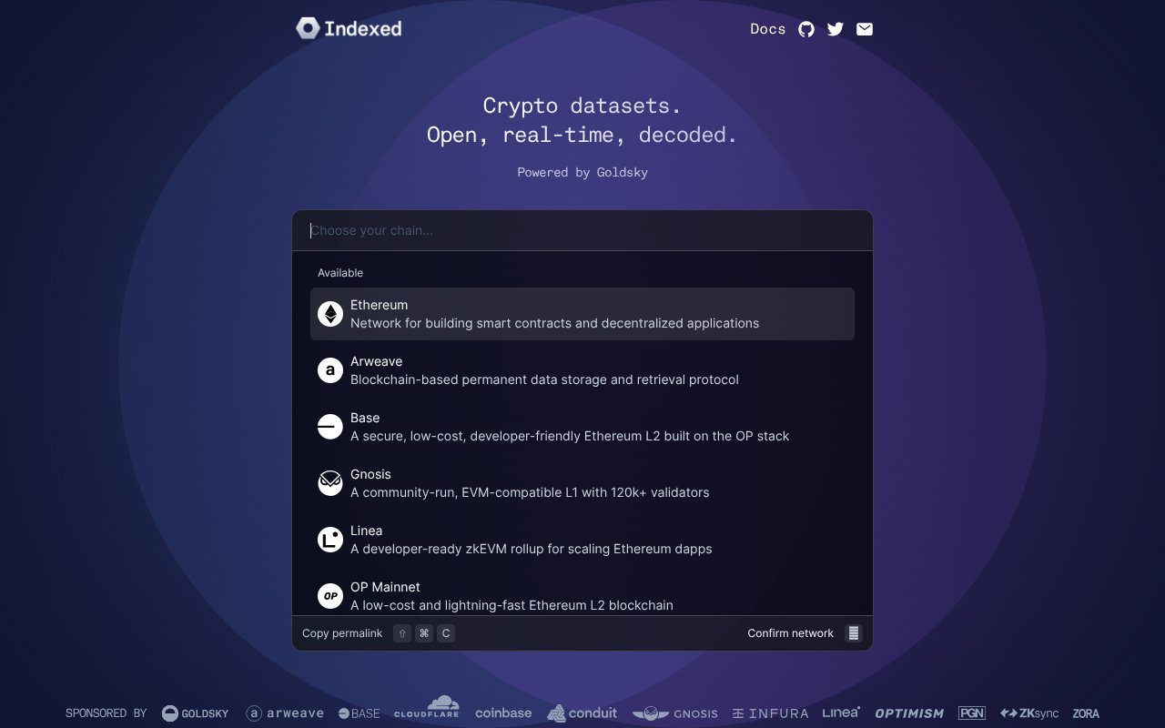 Screenshot of indexed.xyz