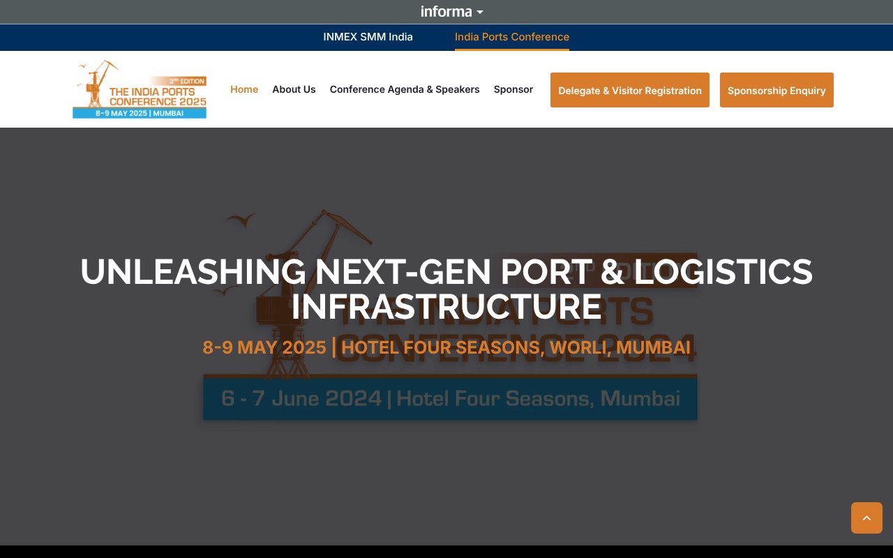 Screenshot of india-ports-conference.com