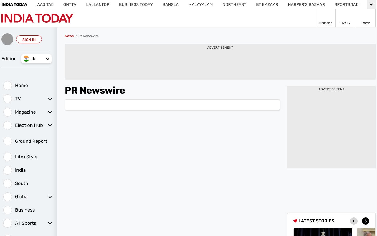 Screenshot of indiatoday.in