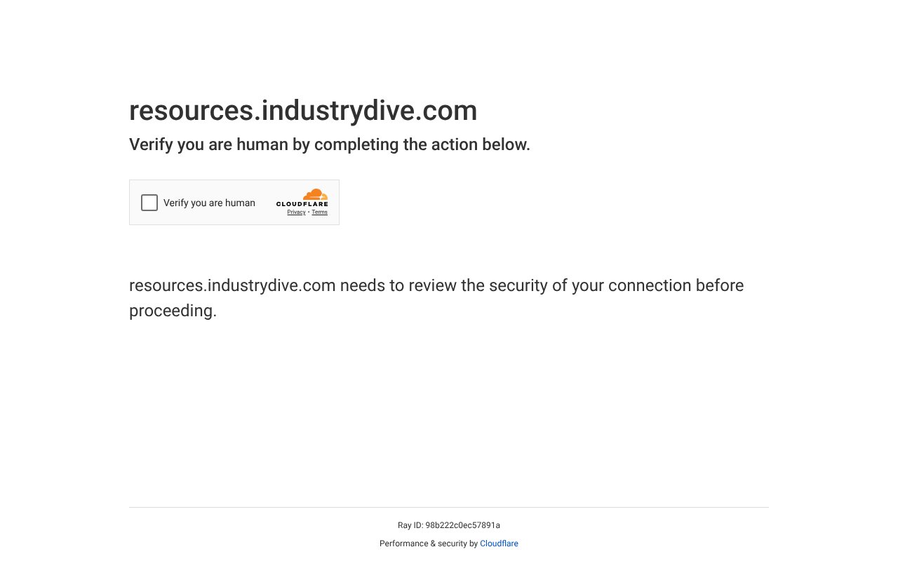 Screenshot of industrydive.com