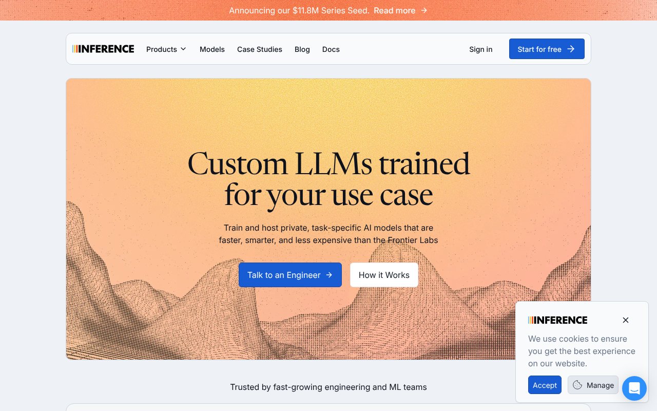 Screenshot of inference.net