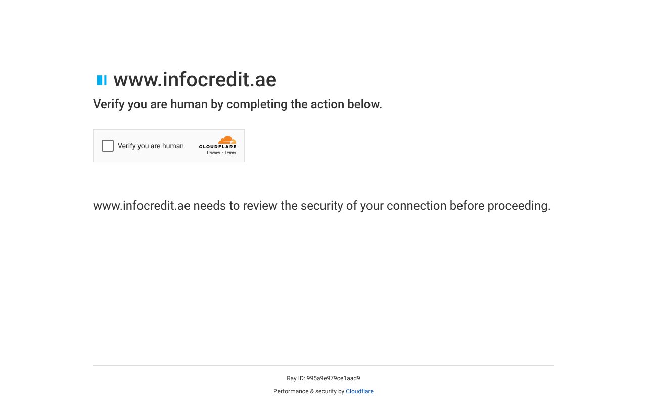 Screenshot of infocredit.ae