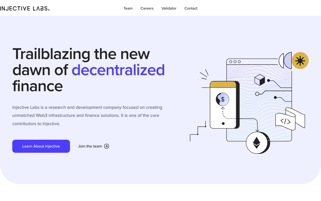 Screenshot of injectivelabs.org