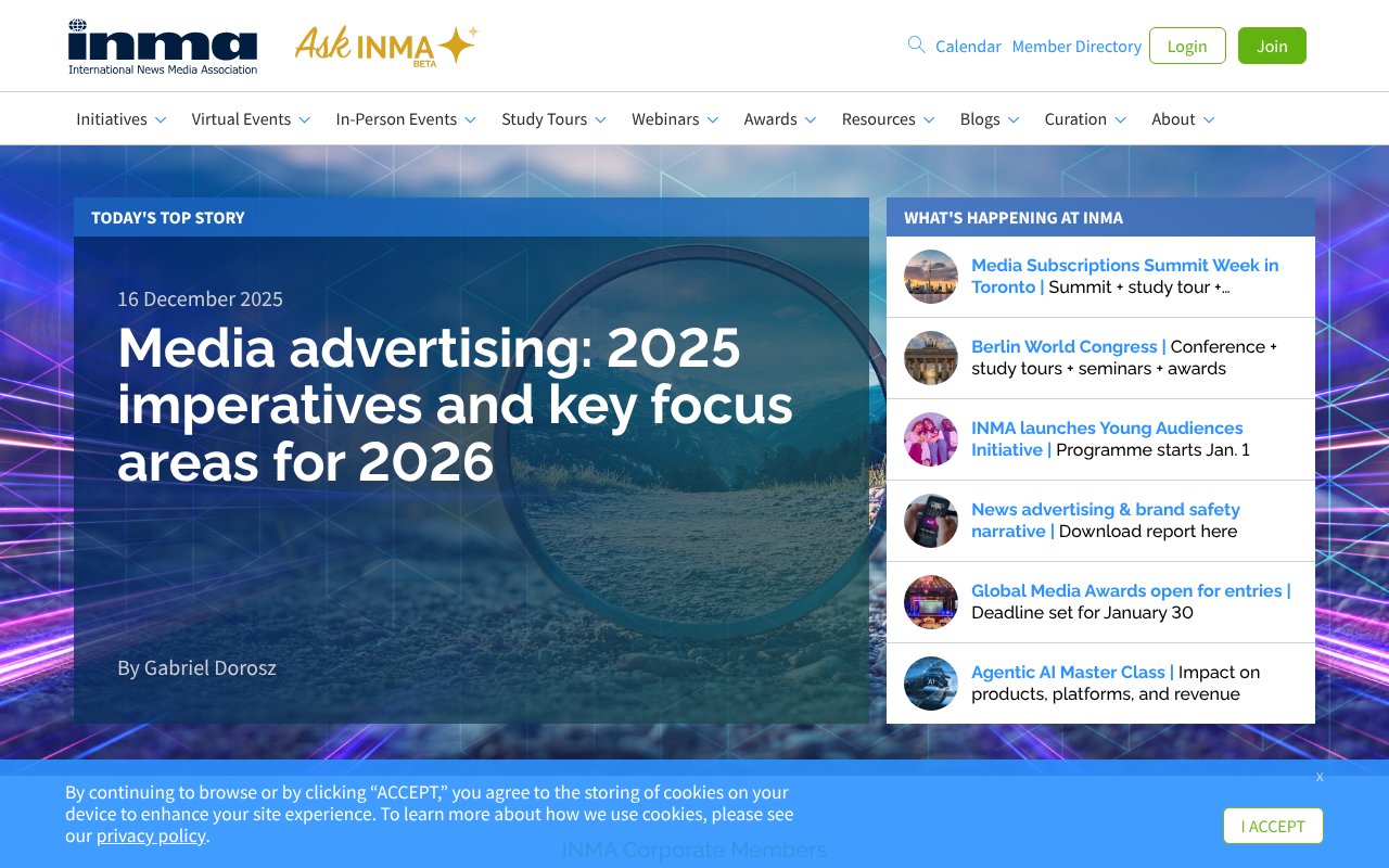 Screenshot of inma.org