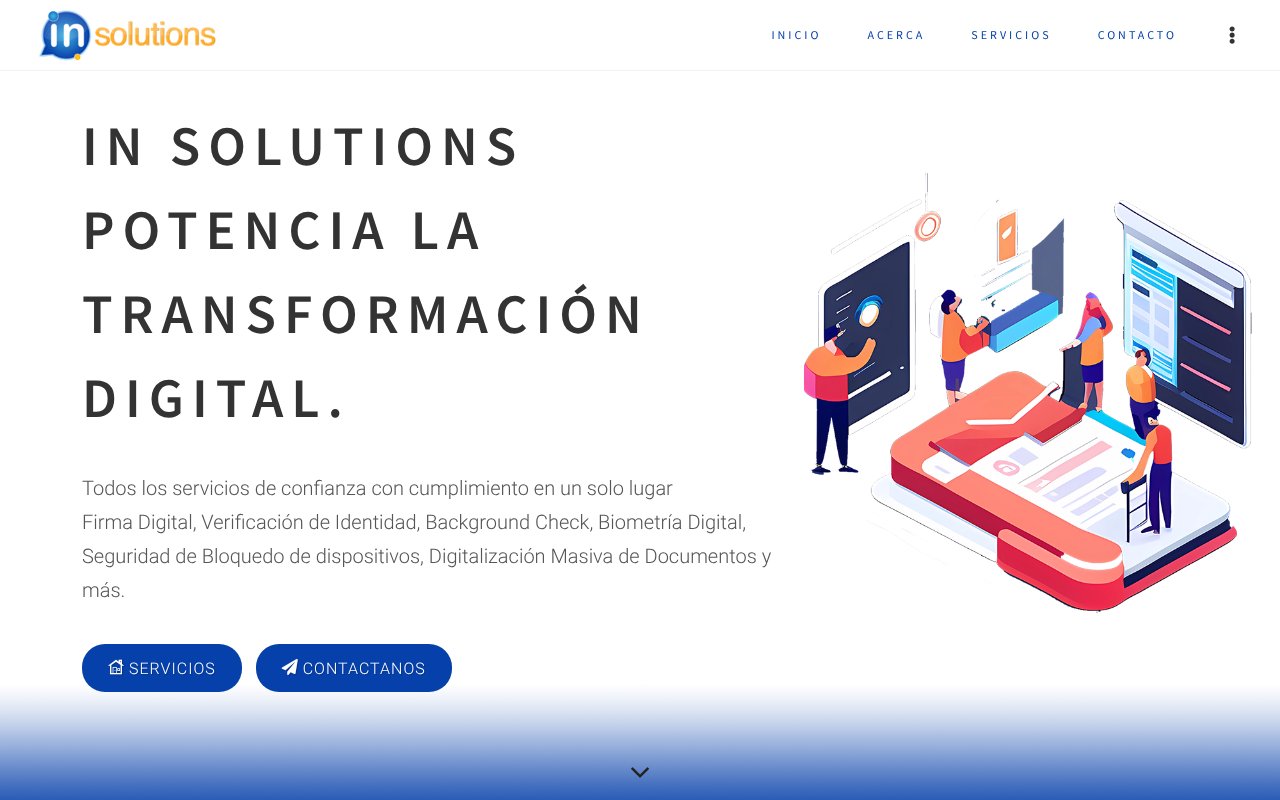 Screenshot of insolutions.pe