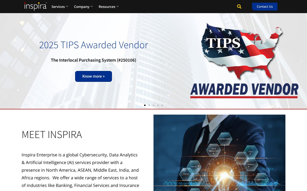 Screenshot of inspiraenterprise.com