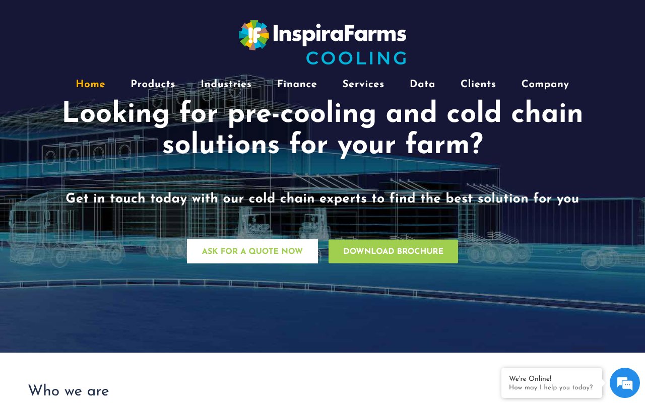 Screenshot of inspirafarms.com