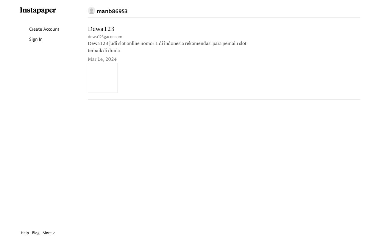 Screenshot of instapaper.com