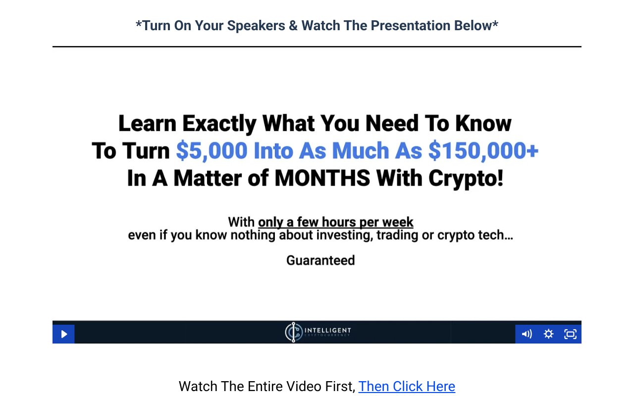 Screenshot of intelligentcryptocurrency.com