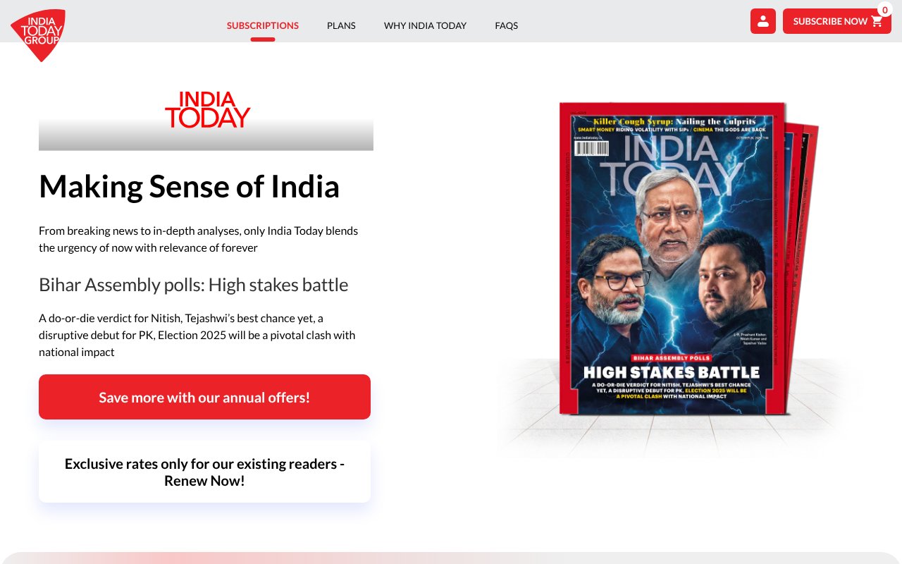 Screenshot of intoday.in