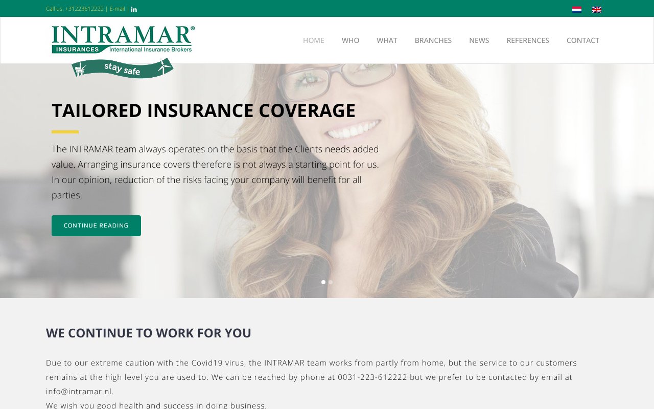 Screenshot of intramar.nl