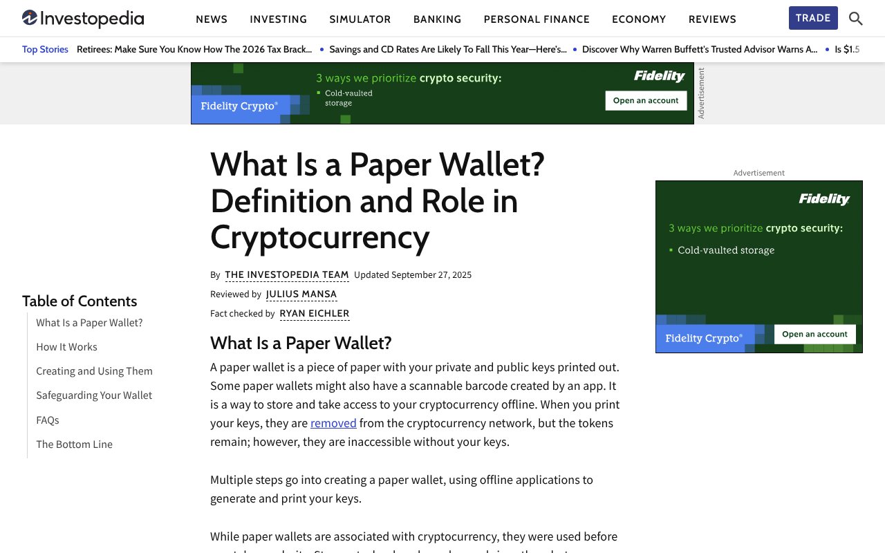 Screenshot of investopedia.com