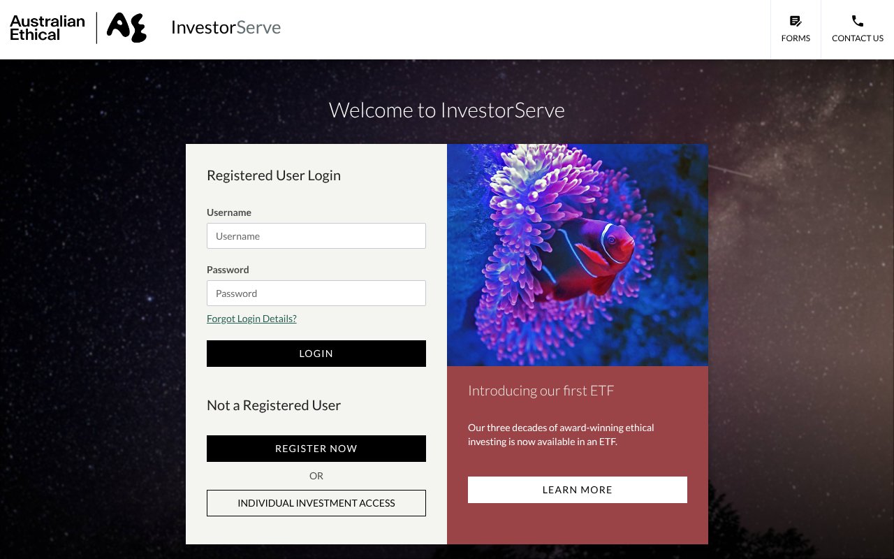 Screenshot of investorserve.com.au