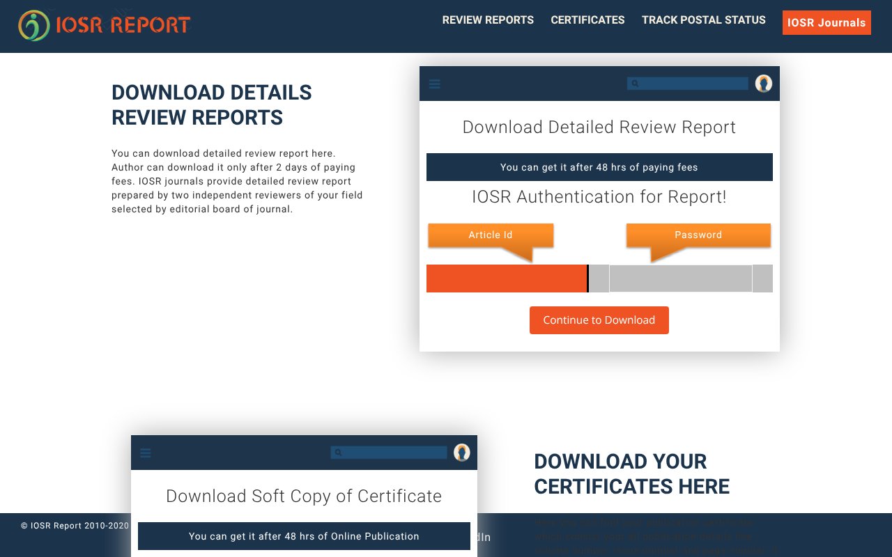 Screenshot of iosrreport.org