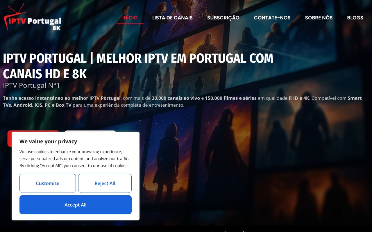 Screenshot of iptvportugal8k.com