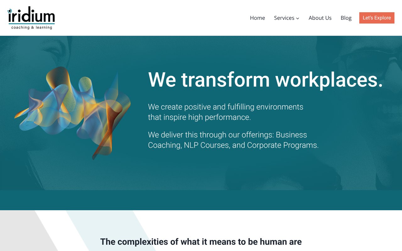 Screenshot of iridiumcoaching.com