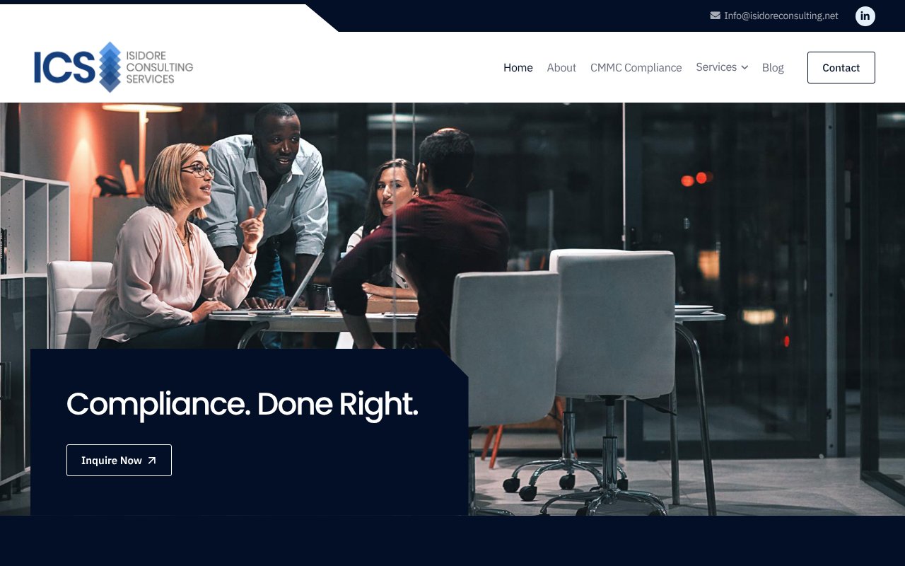 Screenshot of isidoreconsulting.net