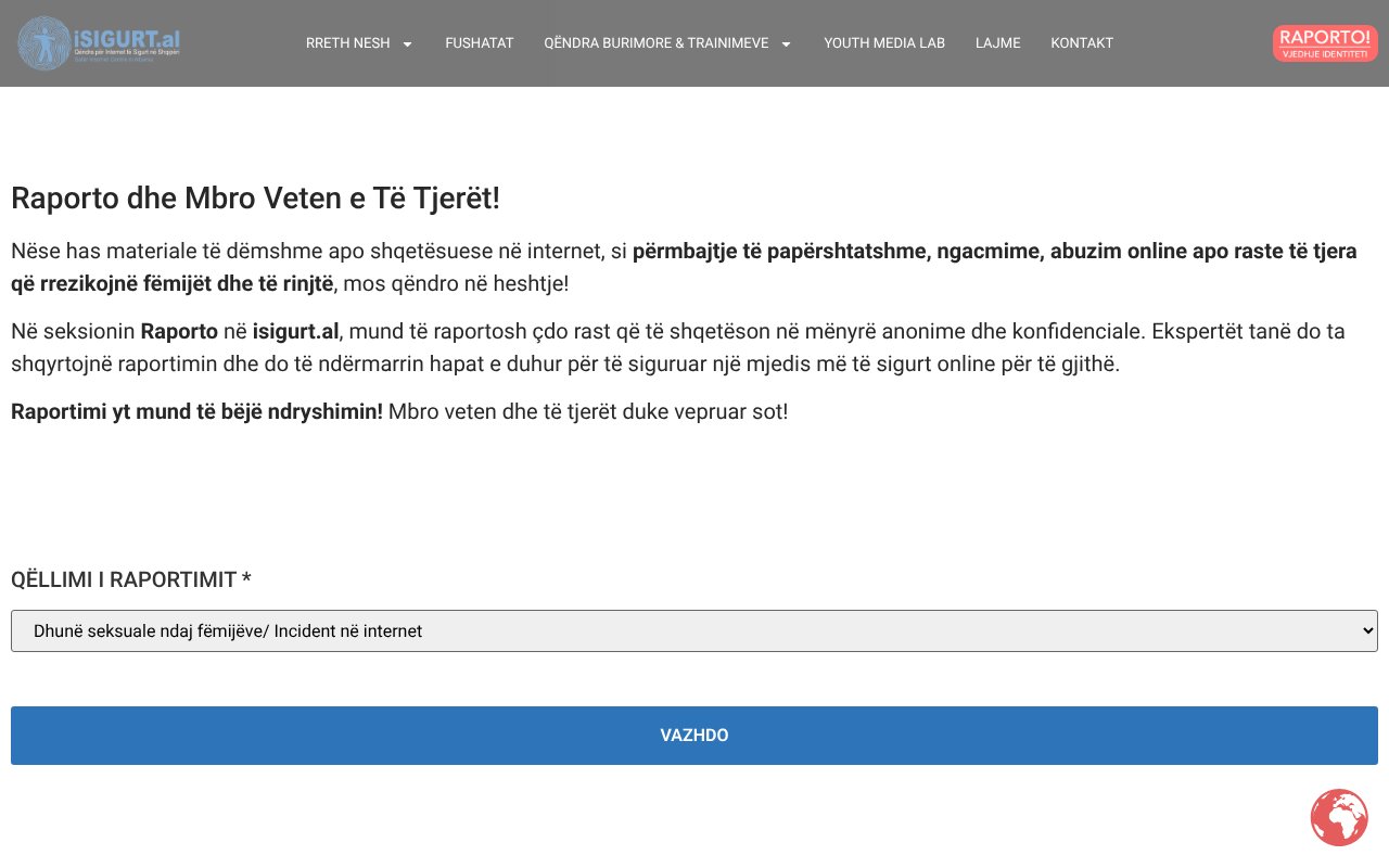 Screenshot of isigurt.al