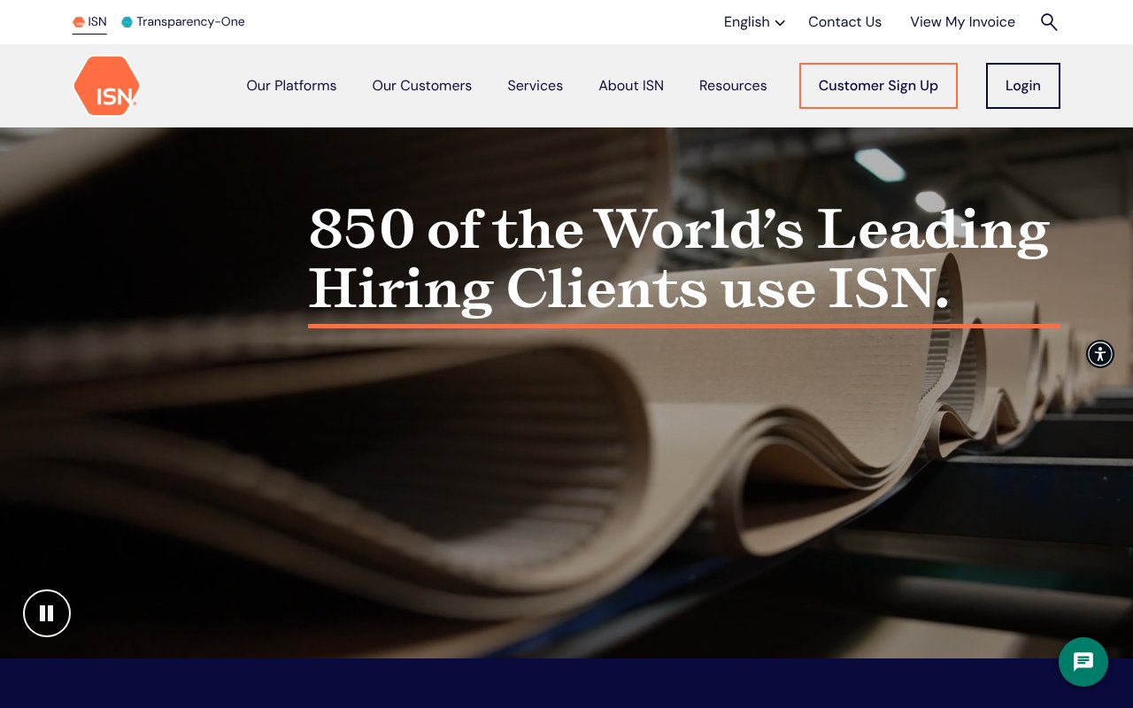 Screenshot of isnetworld.com