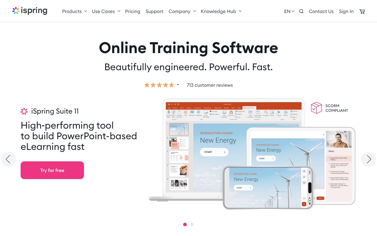 Screenshot of ispringsolutions.com