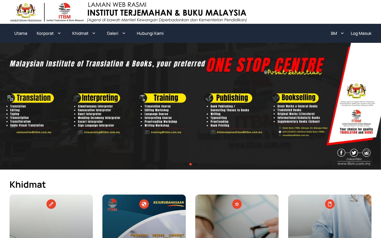 Screenshot of itbm.com.my
