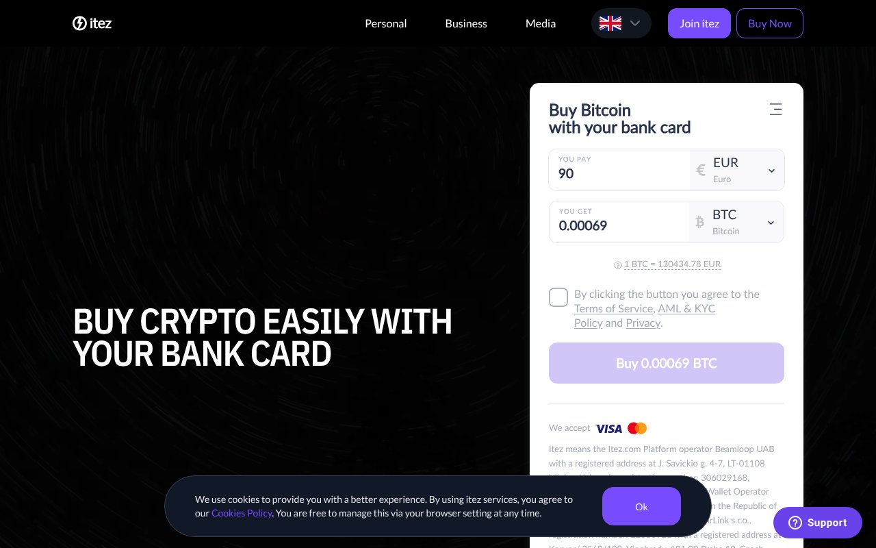 Screenshot of itez.com