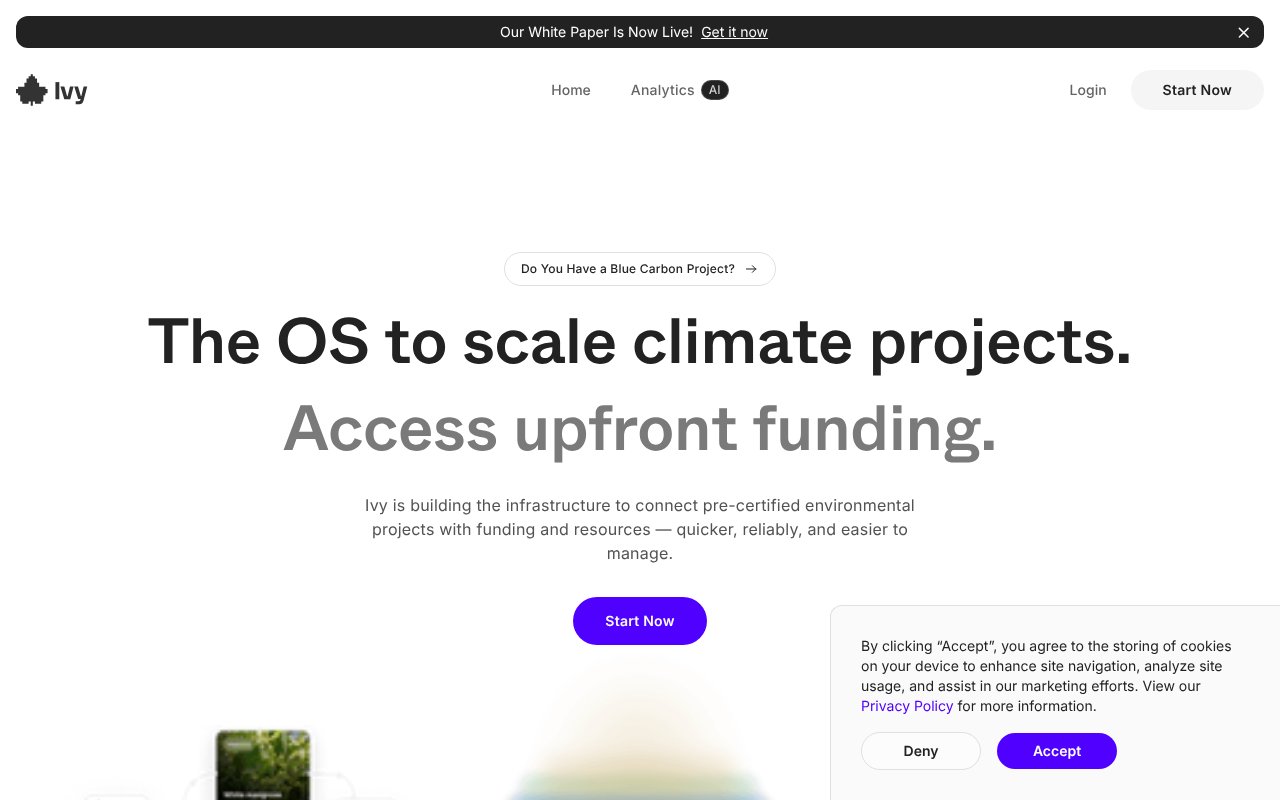 Screenshot of ivyprotocol.com
