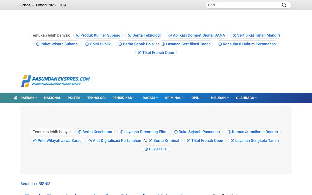 Screenshot of jabarekspres.com
