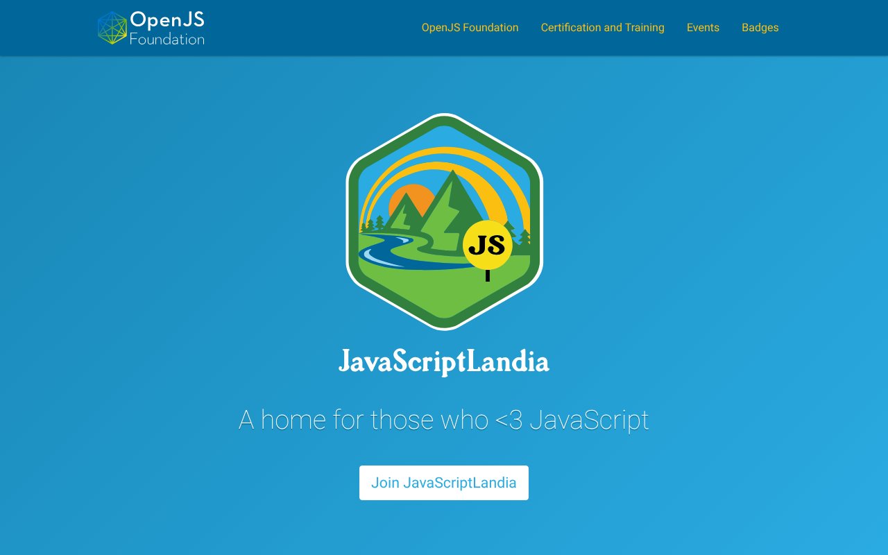 Screenshot of javascriptlandia.com