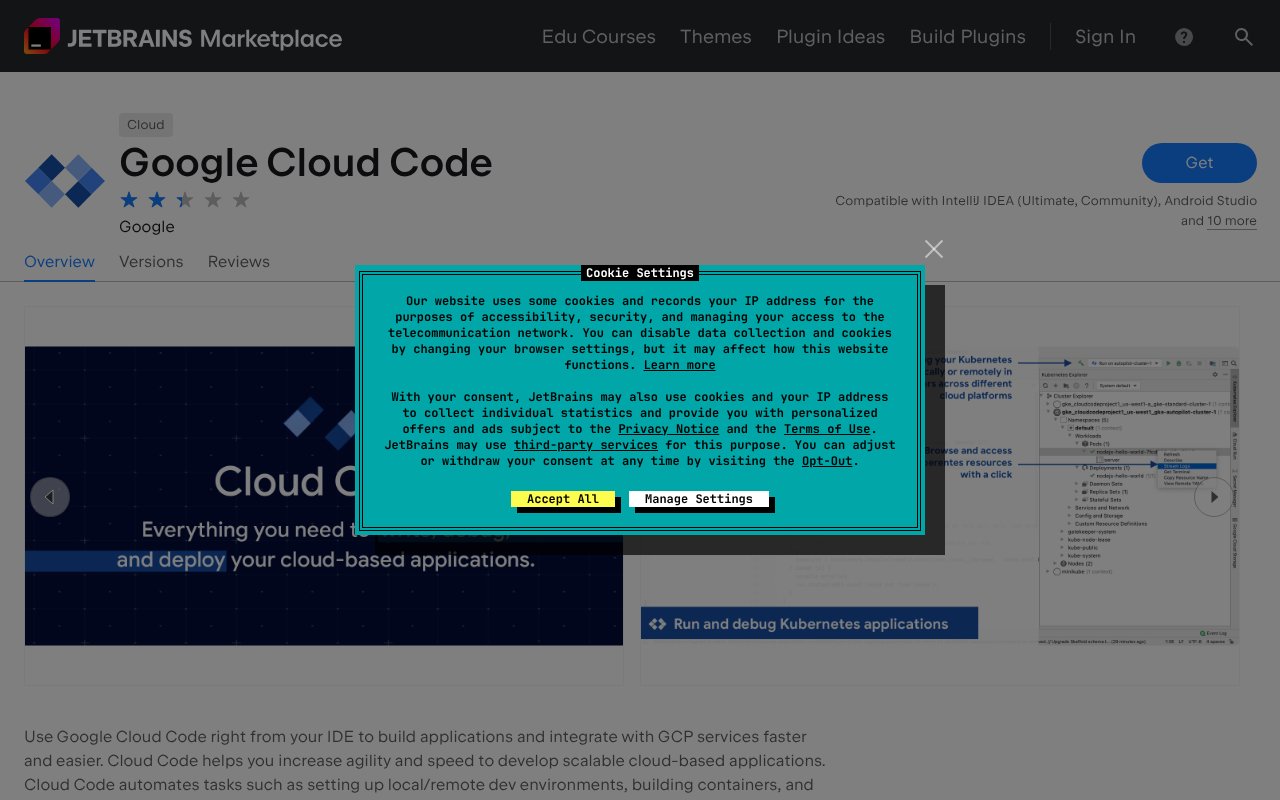 Screenshot of jetbrains.com